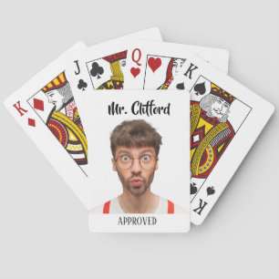 Create A Custom Funny Face Teacher Approval Rubber Poker Cards