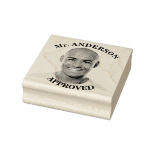 Create A Custom Funny Face Teacher Approval Rubber Rubber Stamp