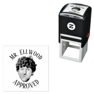 Create A Custom Funny Face Teacher Approval Rubber Self-inking Stamp