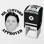 Create A Custom Funny Face Teacher Approval Rubber Self-inking Stamp<br><div class="desc">Create a custom rubber self inking stamp WITH YOUR FACE! great for grade school teachers, who like to add a little quirky pizazz to their curriculum. For best results, upload a photo of just your head/face with the background and everything else removed (transparent png format). image backgrounds can be erased...</div>