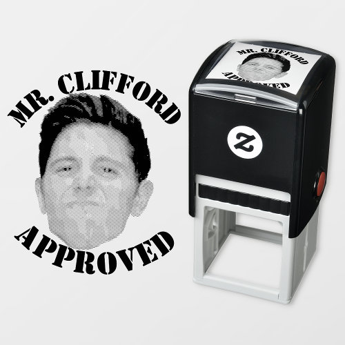 Create A Custom Funny Face Teacher Approval Rubber Self_inking Stamp