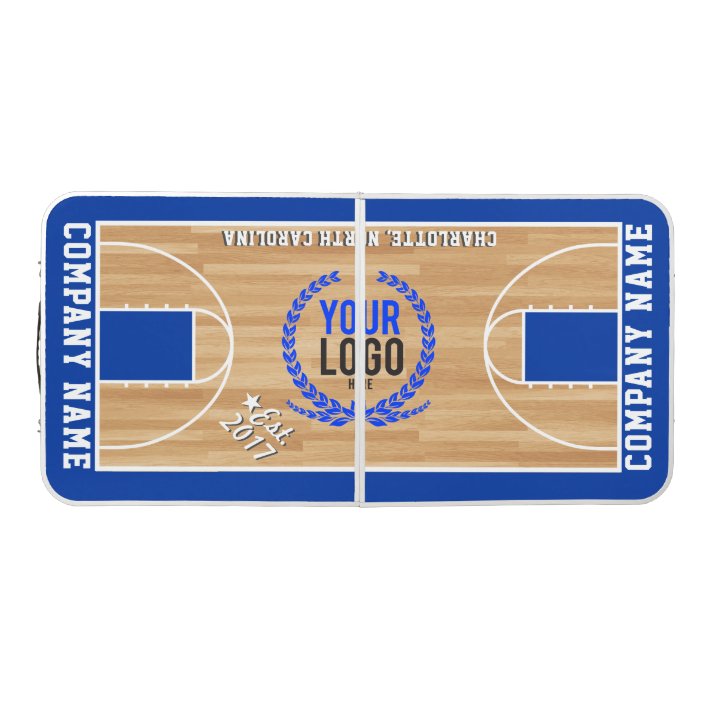 Create A Custom Logo Color Basketball Themed Beer Pong Table