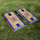 Create A Custom Logo   Color | Basketball Themed Cornhole Set<br><div class="desc">Liven up the company picnic or your next organization gathering with this custom cornhole game. A fun idea tailored to the company workers who love the game of basketball. It is also great for a high school team, College team, company or organization. It features your company name on the top...</div>