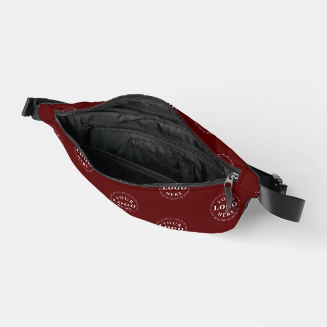 Create a Custom Maroon Fanny Pack with Logo Patter (Open)