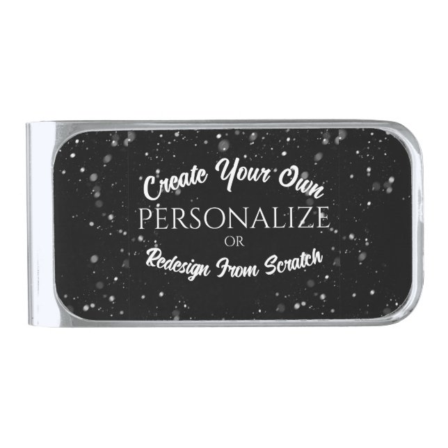 Create a Custom Personalized Silver Finish Money Clip (Front)