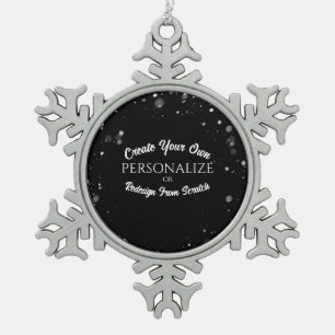 Create a Custom Personalized Snowflake Pewter Christmas Ornament