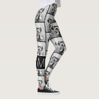 Create a Custom Photo Collage - 1 Photo Monogram Leggings