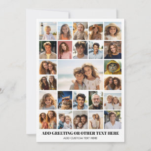 Create a Custom Photo Collage - 25 Photos Holiday Card