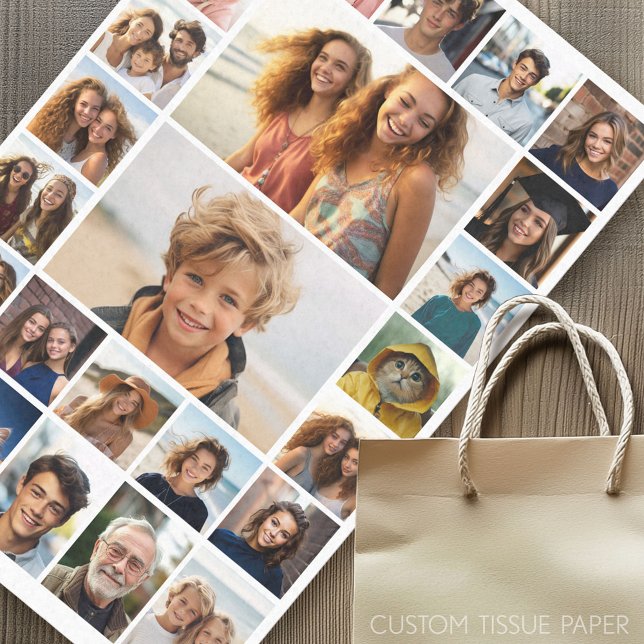Create a Custom Photo Collage - 25 Photos Tissue Paper (Custom Photo Tissue Paper)