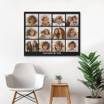 Create a Custom Photo Collage with 12 Photos Faux Canvas Print<br><div class="desc">Can change background color - Use your favorite photo or pictures to make a fun keepsake to share with friends.</div>