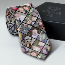 Create a Custom Photo Collage with 12 Photos Neck Tie