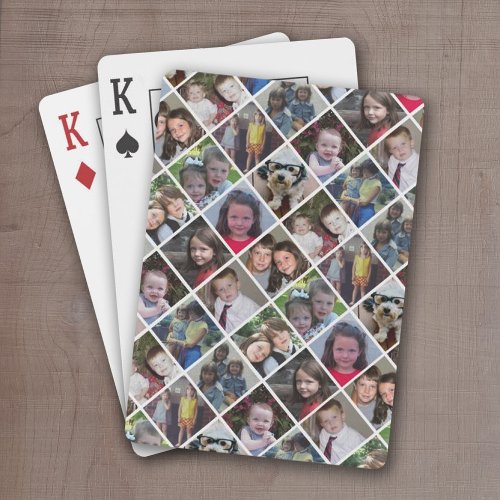 Create a Custom Photo Collage with 12 Photos Poker Cards