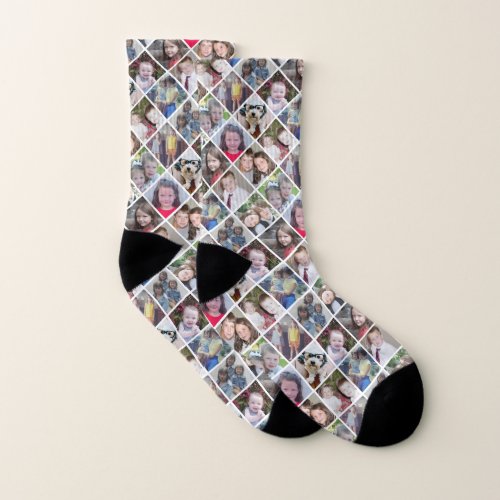 Create a Custom Photo Collage with 12 Photos Socks