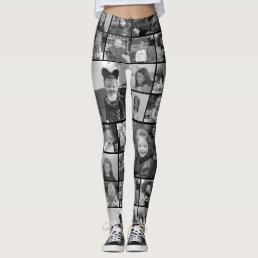 Create a Custom Photo Collage with 14 Photos Leggings