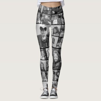 Create A Custom Photo Collage With 14 Photos Leggings by MarshEnterprises at Zazzle
