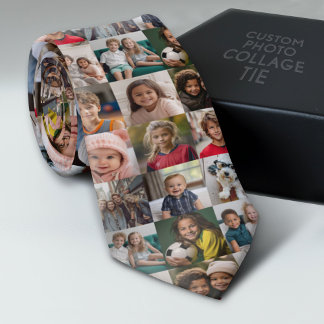 Create a Custom Photo Collage with 16 Photos Neck Tie