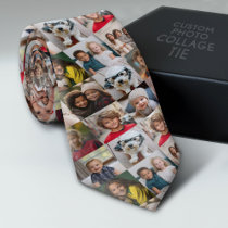 Create a Custom Photo Collage with 16 Photos Neck Tie