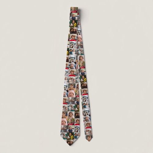 Create a Custom Photo Collage with 16 Photos Neck Tie