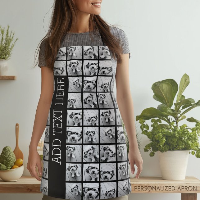Create a Custom Photo Collage with 18 Photos Apron (Personalized Apron)