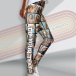 Create a Custom Photo Collage with 18 Photos Leggings<br><div class="desc">Use your favorite photo or pictures to make a fun keepsake to share with friends. This photo grid uses 18 photos and includes a place to add your name on one leg. A funky,  statement piece that makes a great gift!</div>