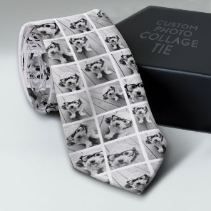 Create a Custom Photo Collage with 18 Photos Neck Tie