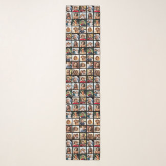 Create a Custom Photo Collage with 18 Photos Scarf