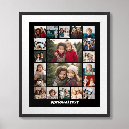Create a Custom Photo Collage with 20 Photos Framed Art
