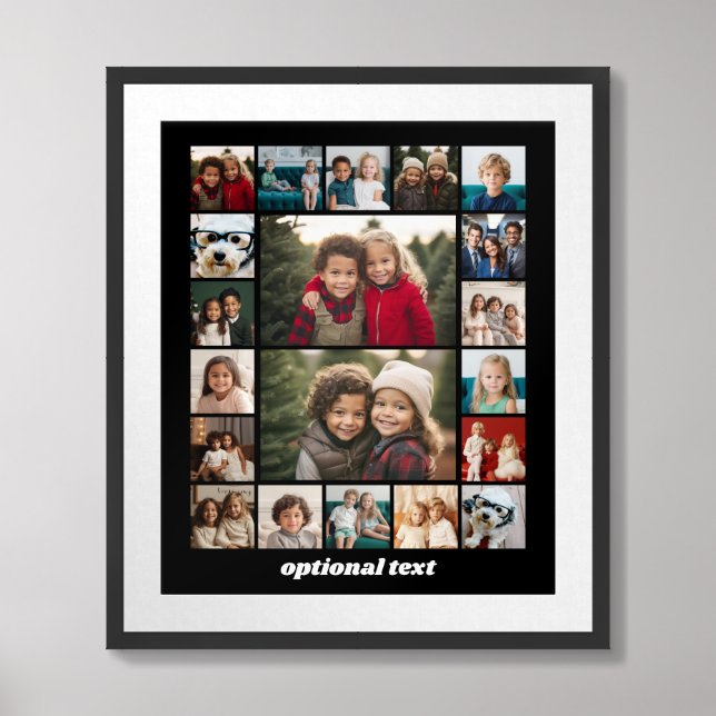 Create a Custom Photo Collage with 20 Photos Framed Art (Framed Front)