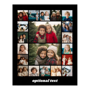 Create a Custom Photo Collage with 20 Photos Poster