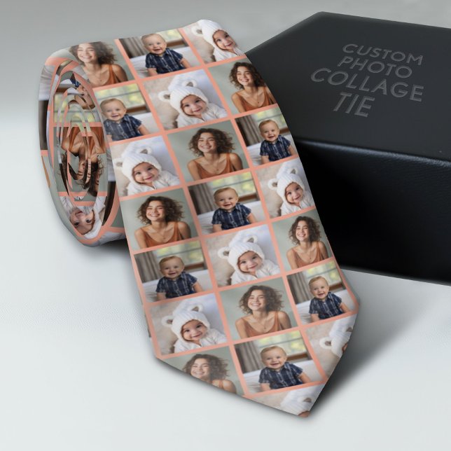 Create a Custom Photo Collage with 3 Photos Neck Tie (Custom Photo Collage Tie - Create Your Own Look)