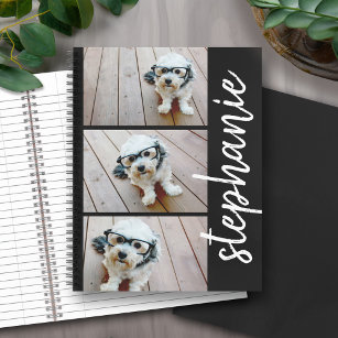 Create a Custom Photo Collage with 3 Photos Notebook