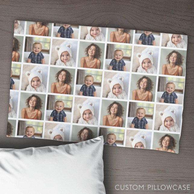 Create a Custom Photo Collage with 3 Photos Pillow Case (Custom Pillowcase with Photo Collage)