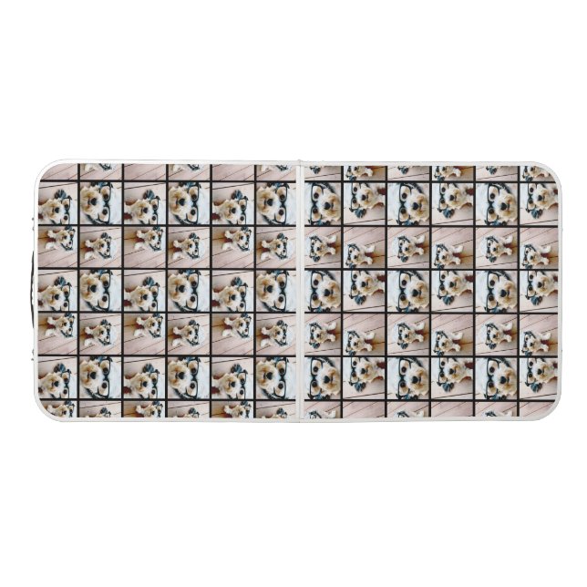 Create a Custom Photo Collage with 4 Photos Beer Pong Table (Top)