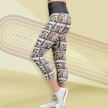 Create a Custom Photo Collage with 4 Photos black Capri Leggings<br><div class="desc">Use your favorite 4 square photos or pictures to make a fun keepsake to share with friends. A unique piece of clothing that is completely covered in small pictures. For best results, crop all of your photos into squares before uploading to this collage. You can also change the background and...</div>