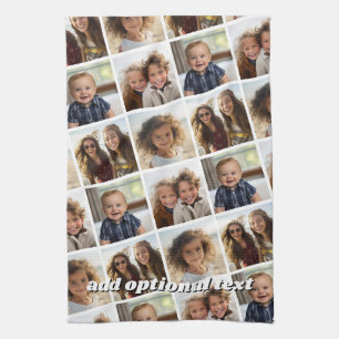 Create a Custom Photo Collage with 4 Photos Kitchen Towel
