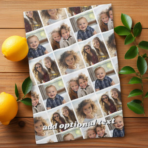 Create a Custom Photo Collage with 4 Photos Kitchen Towel