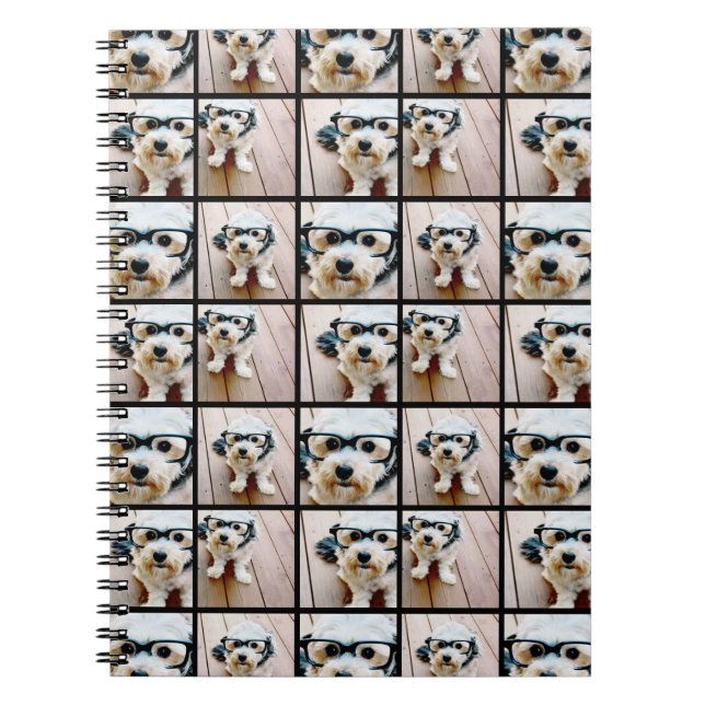 Create a Custom Photo Collage with 4 Photos Notebook (Front)