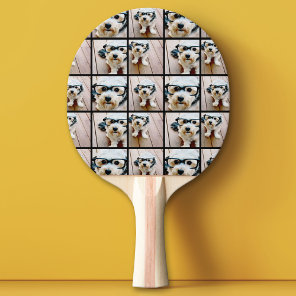 Create a Custom Photo Collage with 4 Photos Ping Pong Paddle
