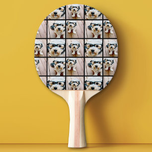 Create a Custom Photo Collage with 4 Photos Ping Pong Paddle