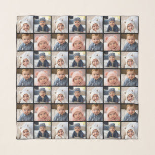 Create a Custom Photo Collage with 4 Photos Scarf