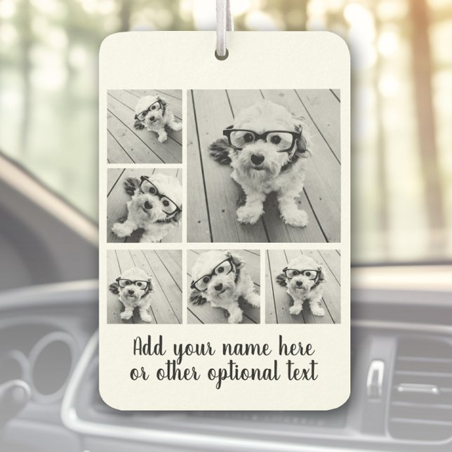 Create a Custom Photo Collage with 6 Photos Air Freshener (Custom Air Freshener with Photo Collage)