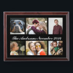Create a Custom Photo Collage with 6 Photos  Award Plaque<br><div class="desc">Add photos here.</div>