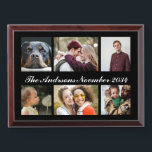 Create a Custom Photo Collage with 6 Photos  Award Plaque<br><div class="desc">Add photos here.</div>
