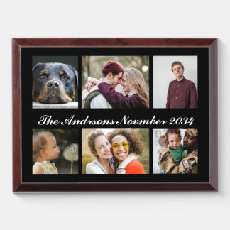 Create a Custom Photo Collage with 6 Photos  Award Plaque