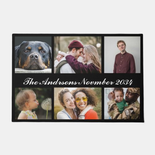 Create a Custom Photo Collage with 6 Photos  Doormat
