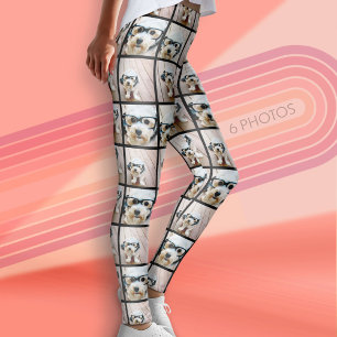 Create a Custom Photo Collage with 6 Photos Leggings