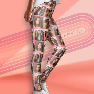 Create a Custom Photo Collage with 6 Photos Leggings