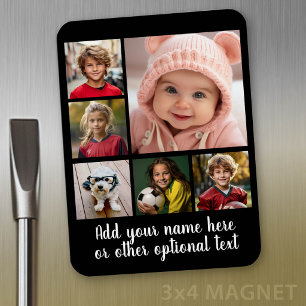 Create a Custom Photo Collage with 6 Photos Magnet