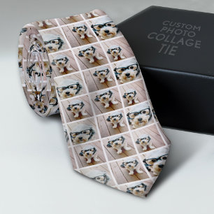 Create a Custom Photo Collage with 6 Photos White Neck Tie
