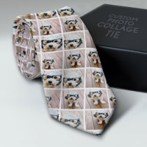 Create a Custom Photo Collage with 6 Photos White Neck Tie